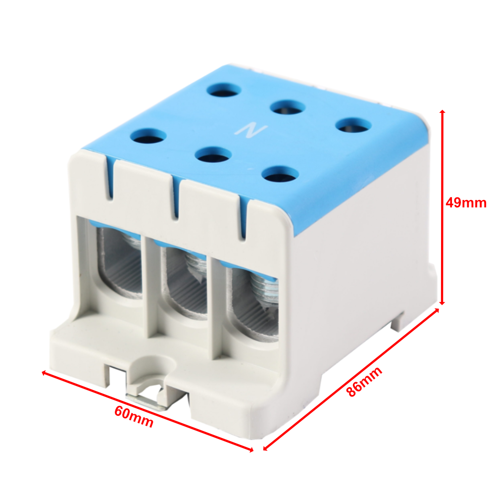 Złączka szynowa uniwersalna ETB 95/1x3 Al/Cu elektryczna śrubowa 6 otworów do kabli Elektro Becov